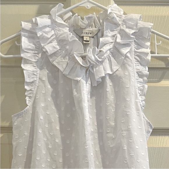 J.CREW white Swiss dot top - Picture 3 of 9